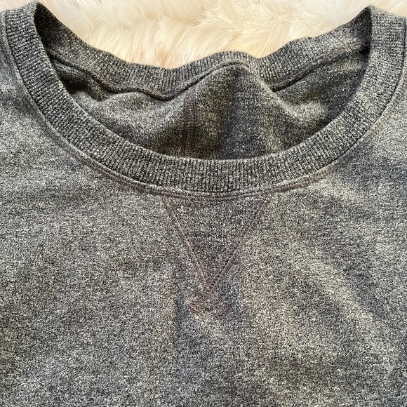 Lululemon Tea Lounge Pullover Heathered Coal Sharkbite Sweatshirt Thumbhole - Picture 5 of 7